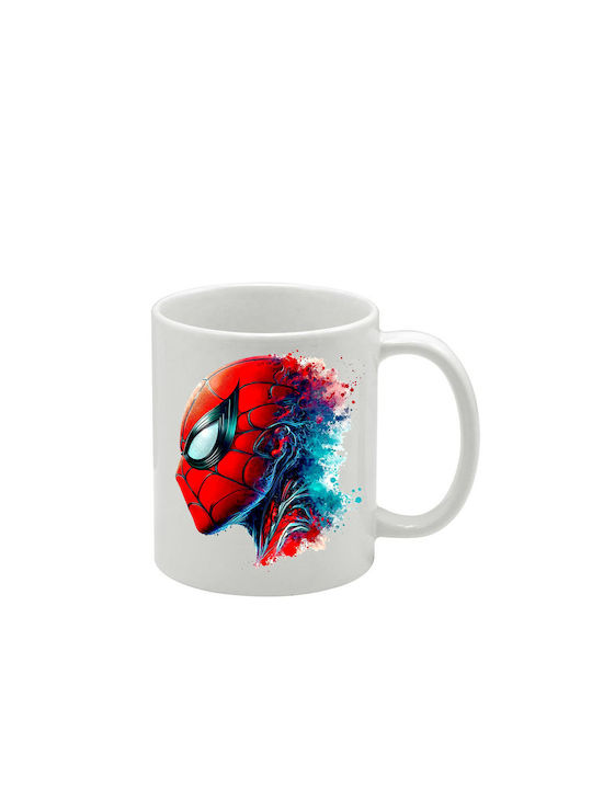 Weiße Tasse Spider-man