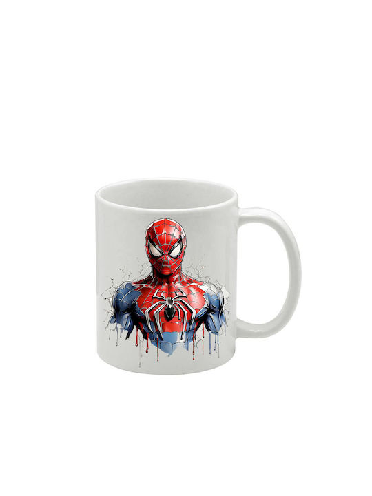 Weiße Tasse Spider-man