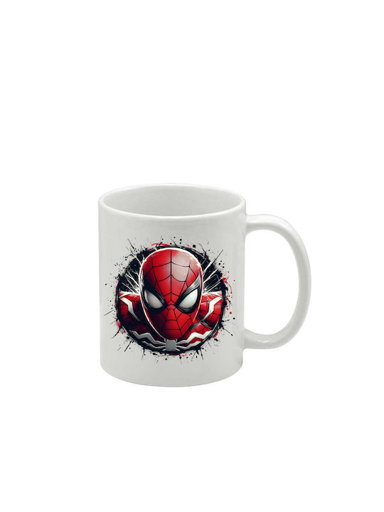 Weiße Tasse Spider-man