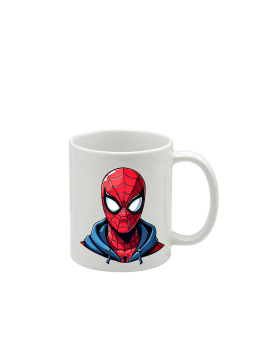 Weiße Tasse Spider-man