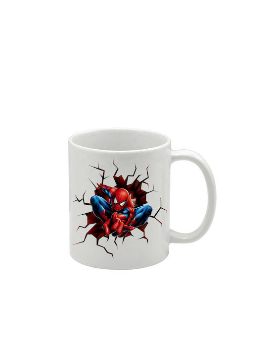Weiße Tasse Spider-man