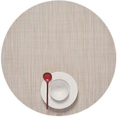 Chilewich Round Bamboo Placemats Beige Chilewich Round Bamboo Placemats Beige