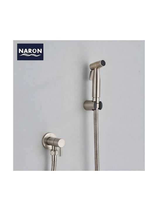 Naron Επιτοίχιο Σετ Μπιντέ Ασημί