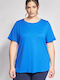 Bluza Damă Polo Mâneci Scurte Albastră