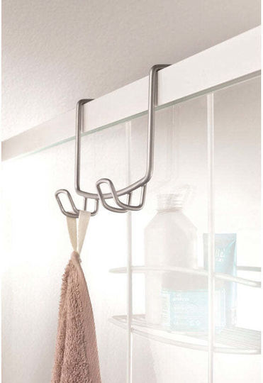 Metaltex Onda Επιτοίχια Ραφιέρα Μπάνιου Μεταλλική 26x20x58cm