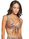 Topuri De Bikini Sutien Cupe E Animal Print Maro Și Bej