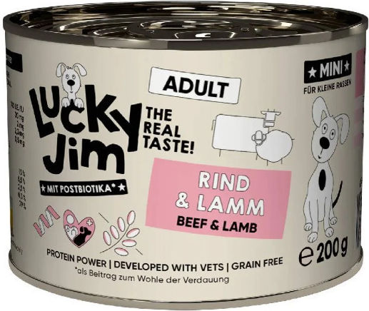 Lucky Jim Wet Dog Food with Beef Lamb Tripe and Carrot 200gr
