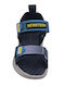 Kids' Sandals with Hoop & Loop Closure and Blue Lights