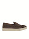 Δερμάτινα Ανδρικά Loafers σε Καφέ Χρώμα