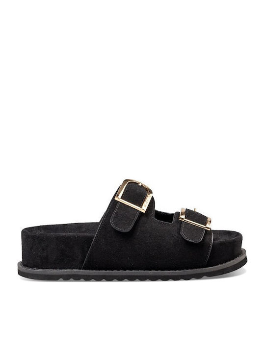 Envie Shoes Дамски Сандали Flatforms Черни