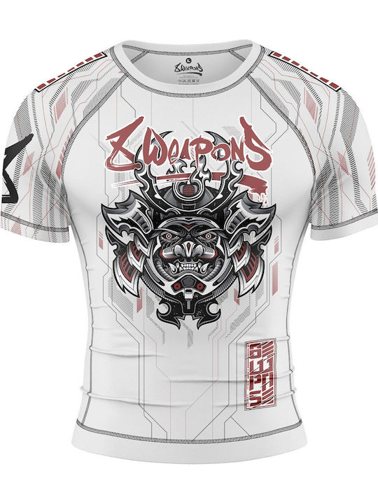 8 Weapons Ανδρική Κοντομάνικη Μπλούζα 8300023-4-WHRE για Jiu-Jitsu Λευκή