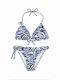 Set Bikini Animal Print Μπλε/λευκό