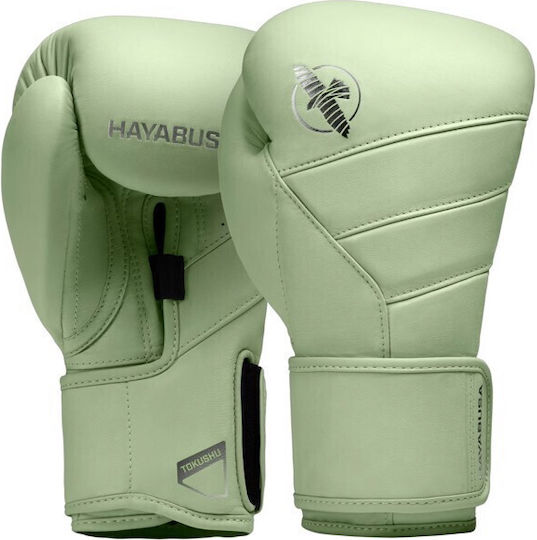 Hayabusa T3 Kanpeki Leather Boxing Gloves for Competition Green
