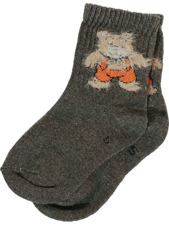 Unlu Kids' Socks Brown Bear