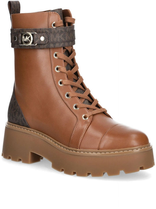 Leather Women's Ankle Boots Brown