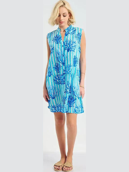 Ble Resort Collection Кафтан За Плаж В Бяло/Тюркоазено