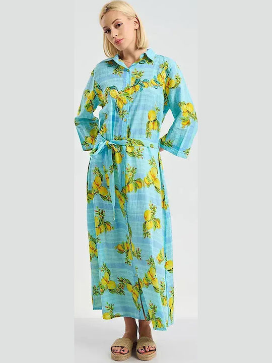 Ble Resort Collection Women's Maxi Turquoise Beach Dress