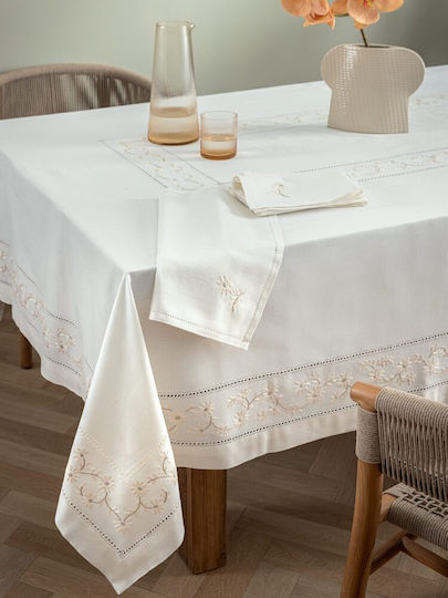 Palamaiki Față de Masă din In Set 13 Bucăți Vintage Beauty Vl103 Vintage Beauty 180x270 cm