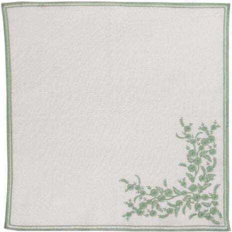 Linen Dinner Napkin Set 4 Pieces Venaria Salvia-Avorio 45x45cm