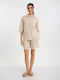 Long Sleeve Women's Shirt Beige