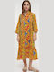 Summer Midi Shirt Dress Multicolour