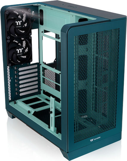 Thermaltake View 390 Air Gaming Midi-Turm Computergehäuse mit Seitenfenster Transformative Teal