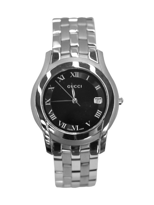 Gucci Γυναικείο Ρολόι 36.7mm Μπαταρίας με Ασημί Μεταλλικό Μπρασελέ