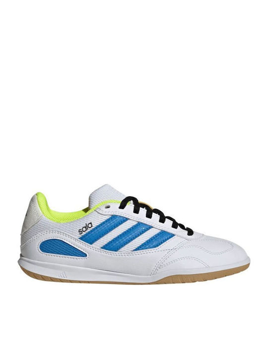 Kids Soccer Cleats Super Sala Indoor White