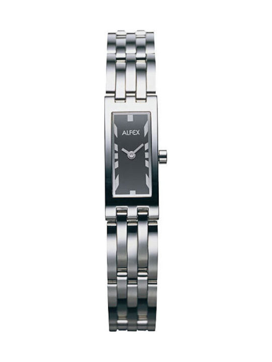 Alfex Damenuhr 27mm Batterie mit Silber Metall-Armband Alfex Damenuhr 27mm Batterie mit Silber Metall-Armband