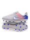 Tiempo Legend 10 Academy Jr FG/MG Παιδικά Ποδοσφαιρικά Παπούτσια με Τάπες Γκρι