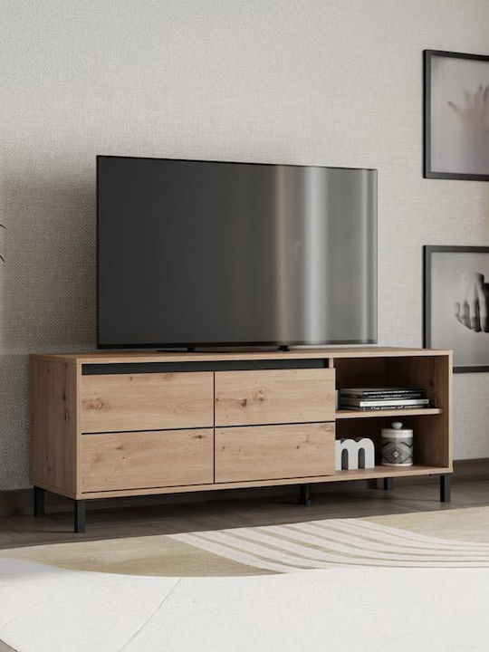 TV-Ständer Marron Schwarz M138xP40xH52cm