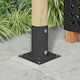 vidaXL Post Support for Garden Fence Made of Metal 15x15x15cm 4 Pieces