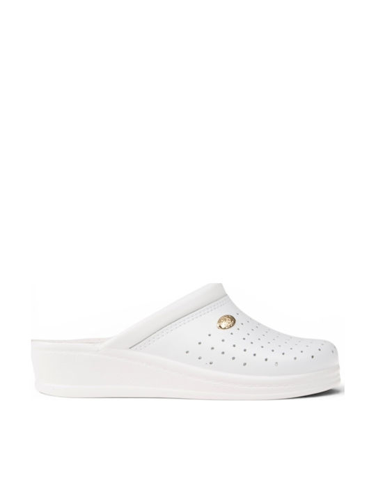Milly Lily Women's White Clogs