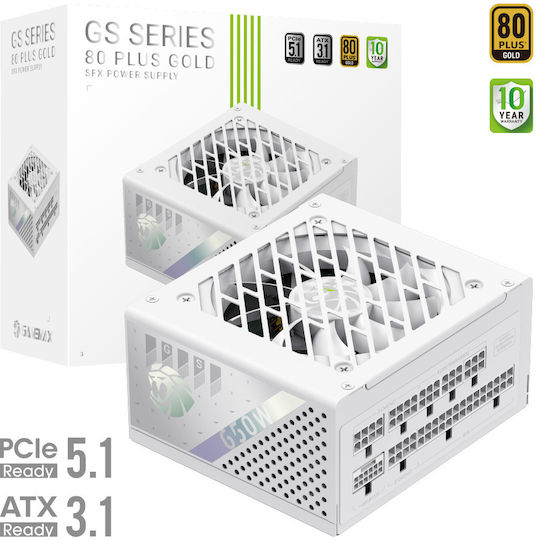 GameMax GS 650G 650W Λευκό Τροφοδοτικό Υπολογιστή Full Modular 80 Plus Gold