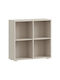 Smart 4p Floor Wooden Bookcase Beige 74x25x76cm