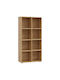 Smart 8p Bookcase Floor Wooden Brown 74x25x146cm