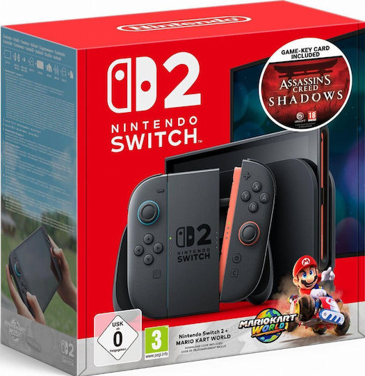Nintendo Switch 2 256GB Mario Kart World + Assassin's Creed Shadows Официален Пакет