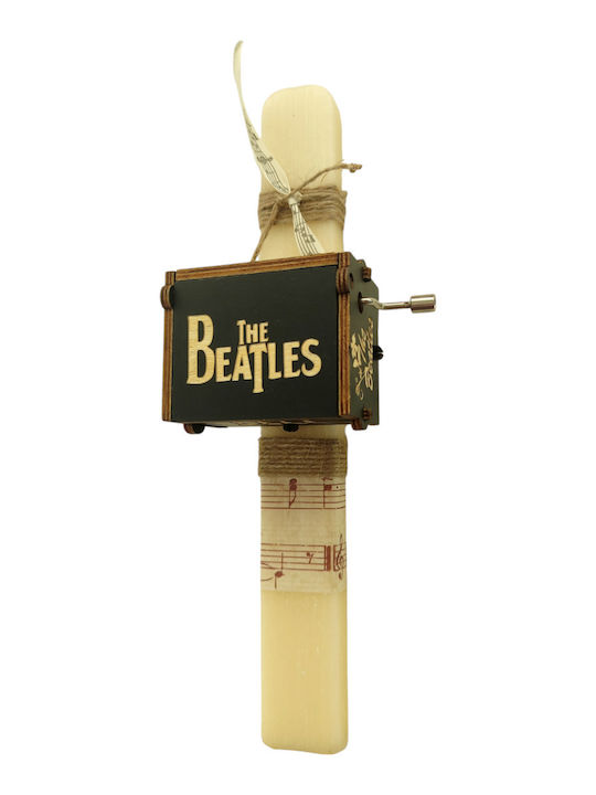 Osterkerze Holz Musikbox Beatles Hey Jude Schwarz