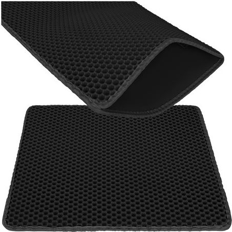 Litter Box Mat 60x45cm Black Purlov Purlov