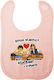 Koupakoupa Koula Do You Hear Me Baby Bib Fabric with Hoop & Loop Fastener Pink