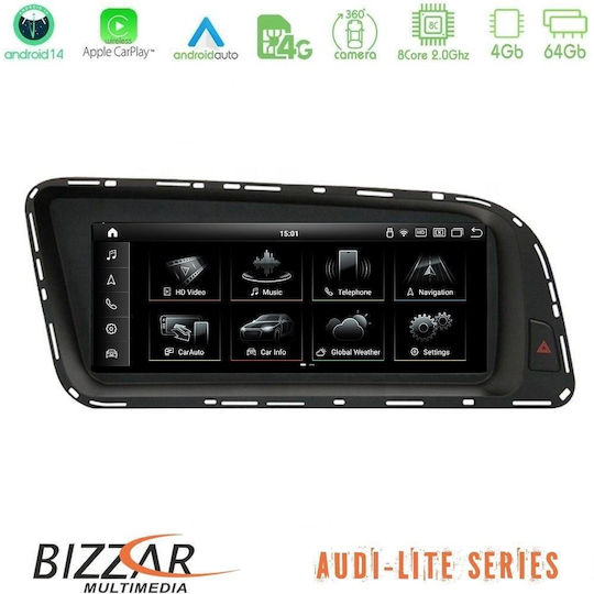 Bizzar Автомобилна Аудио Система За Audi Q5 2008-2015 Bluetooth USB WiFi GPS Apple CarPlay Android Auto С Touch Screen 8.8"