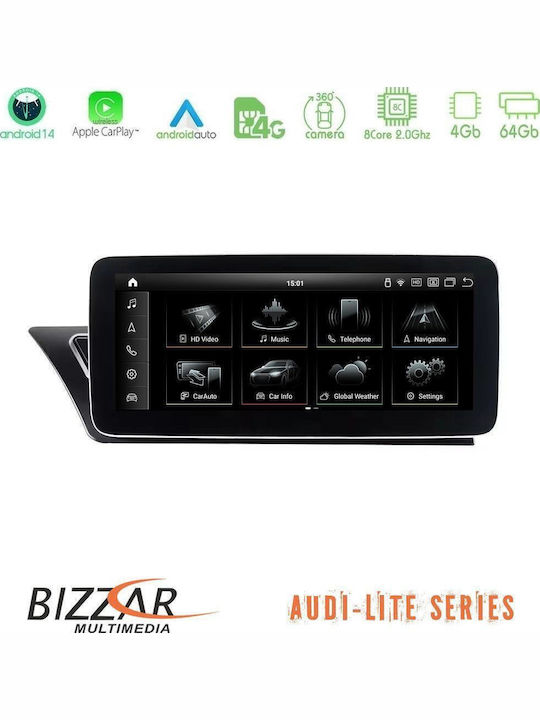 Bizzar Sistem Audio Auto 2008-2015 (Bluetooth/USB/Wi-Fi/GPS/Apple CarPlay/Android Auto) cu Ecran Tactil 10.25"