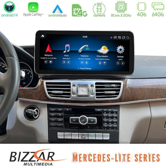 Bizzar Автомобилна Аудио Система За Mercedes-Benz E Class 2014 (Bluetooth/USB/Вграден Wi-Fi/GPS/Apple CarPlay/Android Auto/CD) С Touch Screen 10.25"