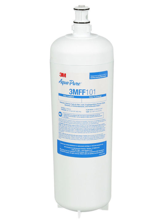 3M Water Filter Cartridge for Faucet / Under Sink / Bottle from Activated Carbon Full Flow 0.2 μm