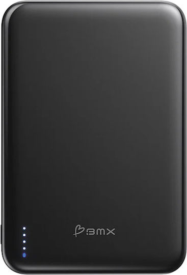 BMX SolidSafe Air MagSafe Qi2 Power Bank 5000mAh 15W mit USB-C Ausgangsanschlüsse Schwarz