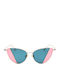 Eyepetizer Women's Sunglasses with Gold Frame and Turquoise Lenses C.2-I-2