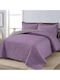 Set Coverlets Double Lilac/Grey 220x240cm 3 Pieces