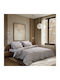 Lino Home Cotton Duvet Cover Set 170x250cm Single with Pillowcase Naptik Taupe