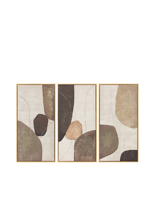 Espiel Threefold Painting on Canvas 35x70cm