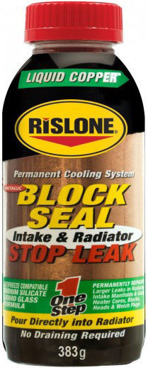 Rislone Block Seal Liquid Copper Aditiv Etanșant Pentru Scurgeri De Radiator Auto 383ml